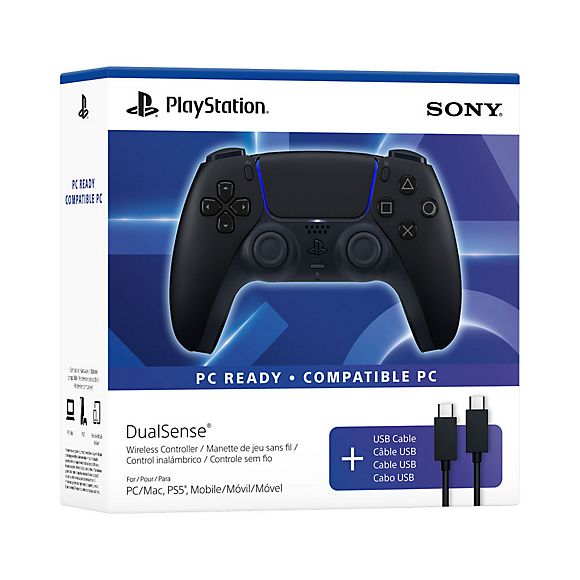 DualSense® Wireless Controller - Midnight Black & USB Cable for PC — product view 4